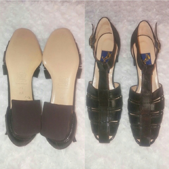 Joel Parker Neva Vintage Brown Snake Serpent Shoes - Picture 3 of 8